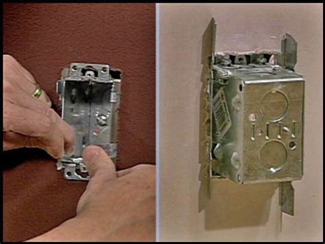 how to install an electrical box with no stud|existing construction electrical box.